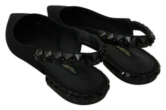 Dolce & Gabbana Elegant Silk Blend Slingback Flats with Crystals Dolce & Gabbana Retail Flare