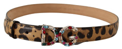 Dolce & Gabbana Elegant Crystal-Embellished Leopard Belt - Retail Flare
