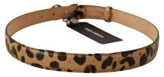 Dolce & Gabbana Elegant Crystal-Embellished Leopard Belt - Retail Flare
