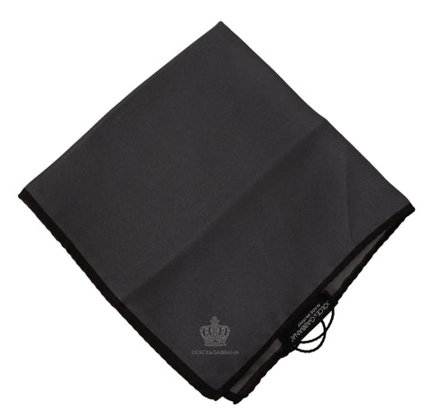 Dolce & Gabbana Elegant Silk Crown Print Handkerchief - Retail Flare