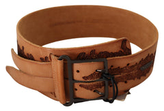 Scervino Street Classy Double Buckle Genuine Leather Belt - Retail Flare