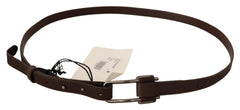 Costume National Elegant Brown Fashion Belt with Silver-Tone Buckle - Retail Flare