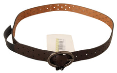 Costume National Elegance Redefined: Chic Brown Fashion Belt - Retail Flare