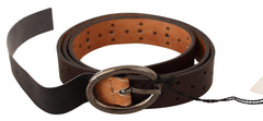 Costume National Elegance Redefined: Chic Brown Fashion Belt - Retail Flare