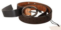 Costume National Elegance Redefined: Chic Brown Fashion Belt - Retail Flare