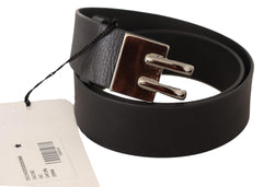 Costume National Elegant Black Leather Fashion Belt - Retail Flare