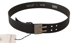 Costume National Elegant Black Leather Fashion Belt - Retail Flare