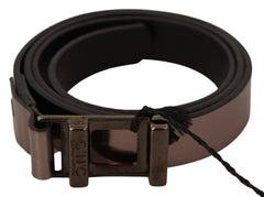 Costume National Chic Pink Metallic Leather Belt with Bronze Buckle - Retail Flare