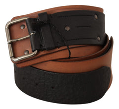 Costume National Elegant Dual-Tone Leather Fashion Belt - Retail Flare