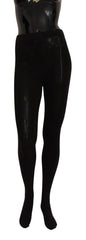 Dolce & Gabbana Elegant Black Wool Stretch Tights - Retail Flare