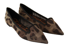 Dolce & Gabbana Elegant Leopard Print Flat Loafers - Retail Flare