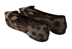 Dolce & Gabbana Elegant Leopard Print Flat Loafers - Retail Flare