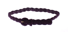 Dolce & Gabbana Elegant Purple Cotton Designer Belt - Retail Flare
