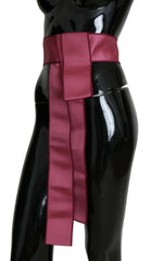 Dolce & Gabbana Elegant Pink Silk Wide Waist Belt - Retail Flare