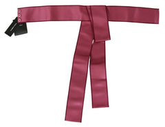 Dolce & Gabbana Elegant Pink Silk Wide Waist Belt - Retail Flare