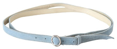 Costume National Chic Sky Blue Leather Belt - Buckle Up in Style - Retail Flare