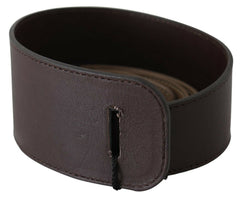 GF Ferre Elegant Dark Brown Braided Leather Belt - Retail Flare