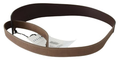 GF Ferre Elegant Dark Brown Braided Leather Belt - Retail Flare