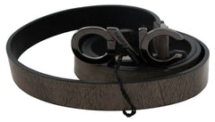 Costume National Elegant Dark Brown Leather Belt - Retail Flare