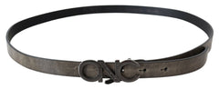 Costume National Elegant Dark Brown Leather Belt - Retail Flare