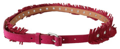 Ermanno Scervino Elegant Maroon Double Buckle Leather Belt - Retail Flare