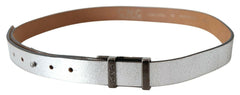 Costume National Elegant Silver Leather Fashion Belt - Retail Flare