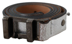 Costume National Elegant Silver Leather Fashion Belt - Retail Flare