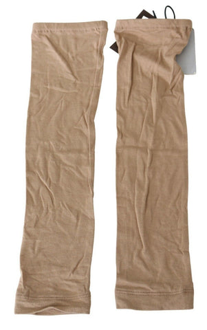 Scervino Street Beige Knitted Arm Warmers - Retail Flare