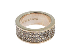 Nialaya Glamorous Silver CZ Crystal Embellished Ring - Retail Flare