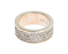 Nialaya Glamorous Silver CZ Crystal Embellished Ring - Retail Flare