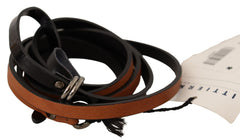 Costume National Elegant Brown Leather Fashion Belt - Retail Flare