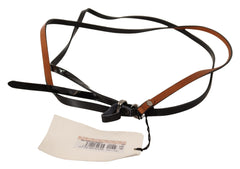 Costume National Elegant Brown Leather Fashion Belt - Retail Flare