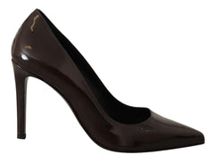 Sofia Elegant Brown Leather Heels Pumps - Retail Flare