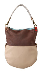 EBARRITO Chic Multicolor Leather Tote with Gold Accents - Retail Flare