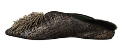 Paola D'Arcano Golden Enchantment Leather Flats - Retail Flare