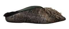 Paola D'Arcano Golden Enchantment Leather Flats - Retail Flare