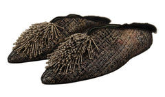 Paola D'Arcano Golden Enchantment Leather Flats - Retail Flare
