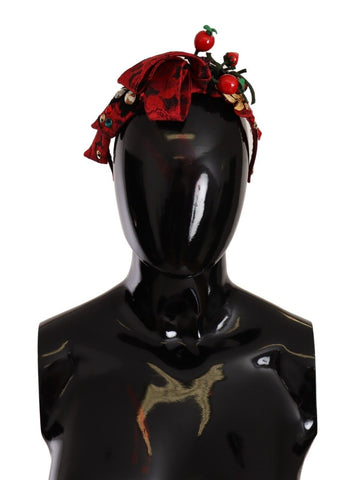 Dolce & Gabbana Exquisite Berry Crystal Embellished Diadem - Retail Flare