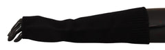 Dolce & Gabbana Elegant Black Cashmere Fingerless Gloves - Retail Flare