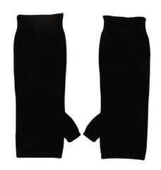 Dolce & Gabbana Elegant Black Cashmere Fingerless Gloves - Retail Flare
