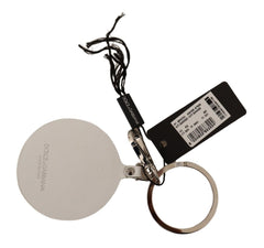 Dolce & Gabbana Chic White Leather Keychain - Retail Flare