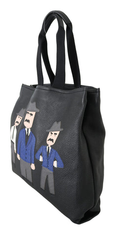 Dolce & Gabbana Elegant Black Leather Tote for Men - Retail Flare