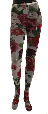 Dolce & Gabbana Elegant Floral Print Mesh Tights - Retail Flare