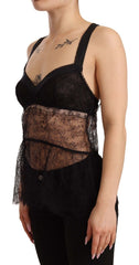 Dolce & Gabbana Elegant Black Silk Lingerie Chemise - Retail Flare