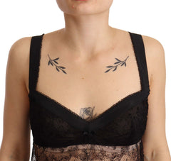 Dolce & Gabbana Elegant Black Silk Lingerie Chemise - Retail Flare