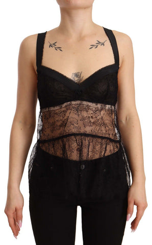 Dolce & Gabbana Elegant Black Silk Lingerie Chemise - Retail Flare