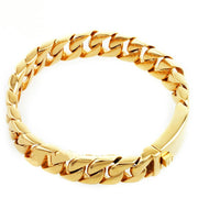 Bold Titanium Steel Chain Bracelet side view – Durable Design