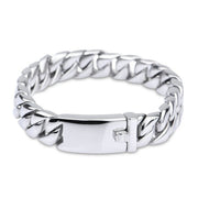 Bold Titanium Steel Chain Bracelet lifestyle shot – Sleek & Stylish