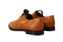 Dolce & Gabbana Elegant Eel Leather Lace-Up Formal Flats - Retail Flare