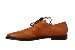 Dolce & Gabbana Elegant Eel Leather Lace-Up Formal Flats - Retail Flare